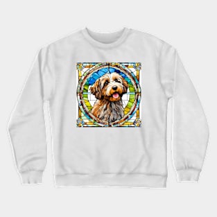 Stained Glass Aussiedoodle Crewneck Sweatshirt